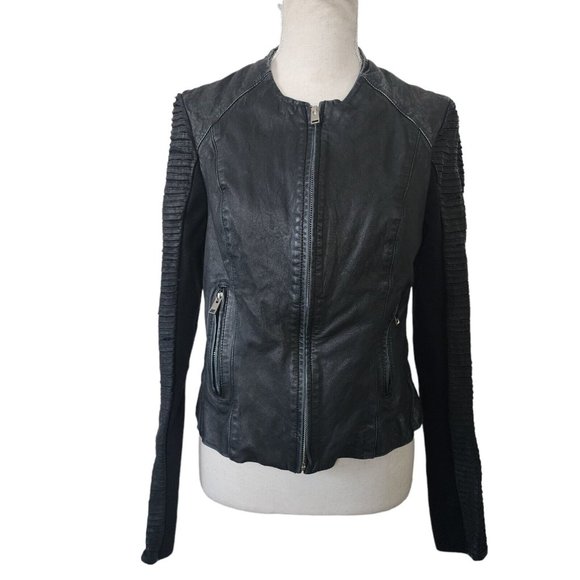Lamarque Jackets Coats Womens Lamarque Black Leather Moto